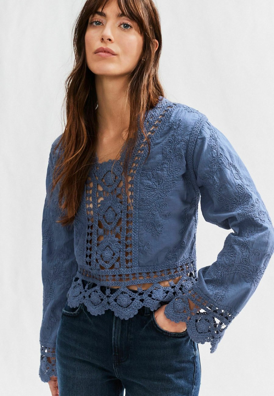 

Блуза Next PRETTY LONG SLEEVE, Blue Chambray/Blue