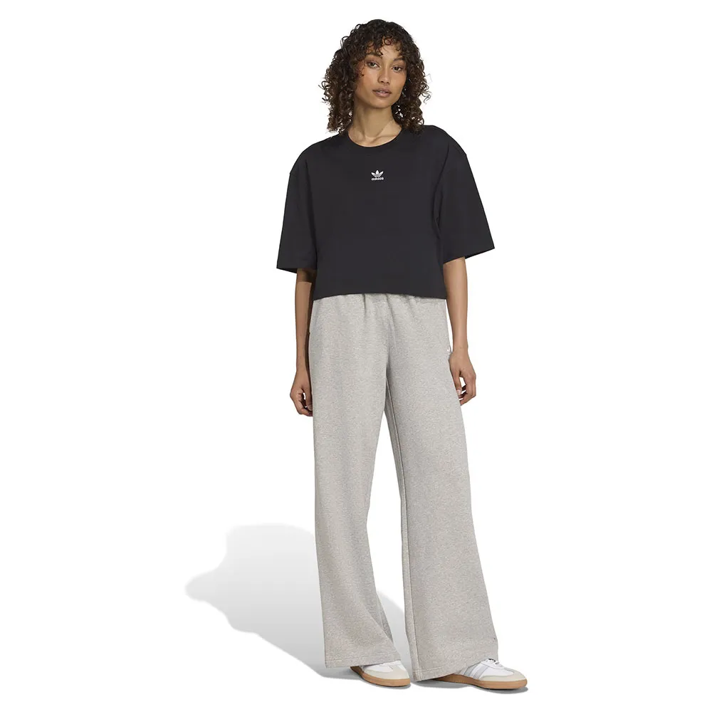 Брюки adidas Originals Essentials Wide Leg Fleece, серый — фото 3