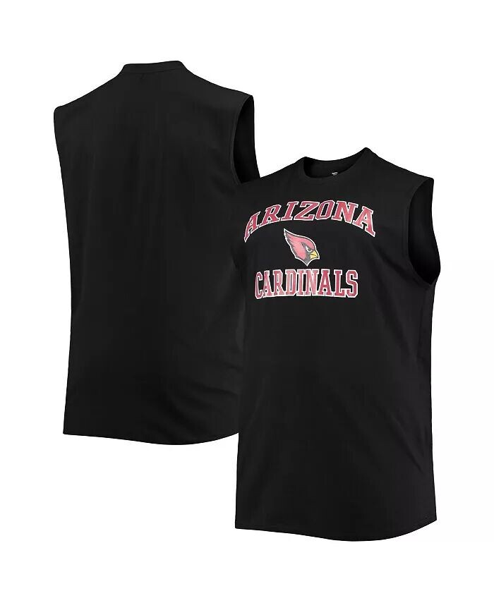 

Мужская черная майка Arizona Cardinals Big and Tall Muscle безрукавка Profile