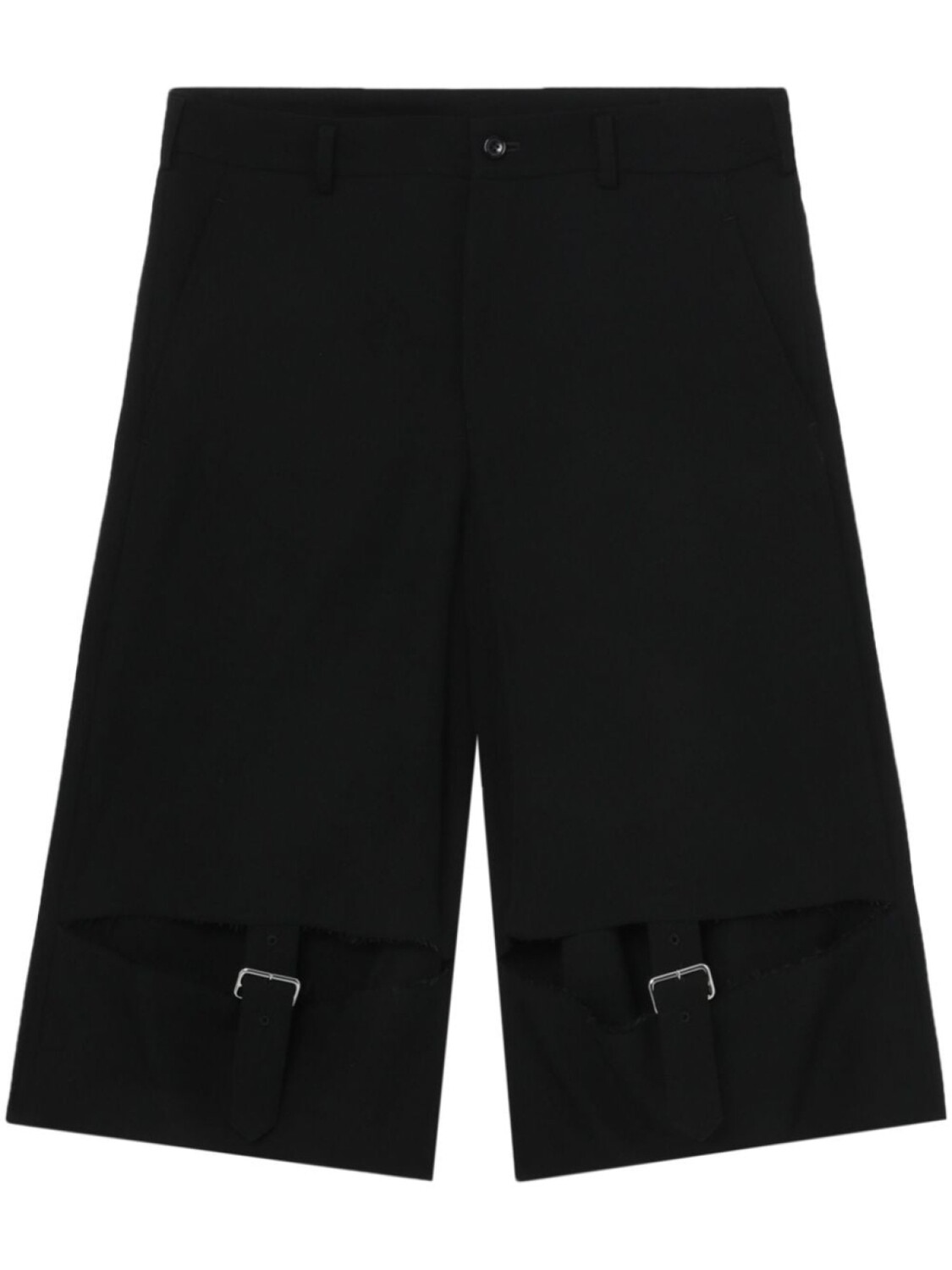 

Black Comme Des Garçons шорты-бермуды с прорезями, черный