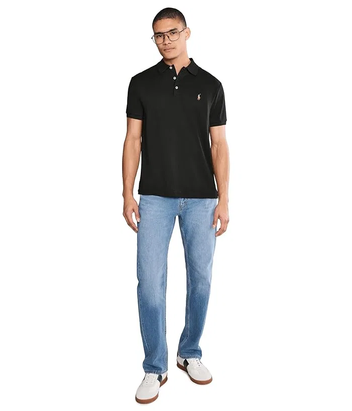 Поло Polo Ralph Lauren хлопок Custom Slim Fit Soft Cotton, Cruise Navy — фото 2