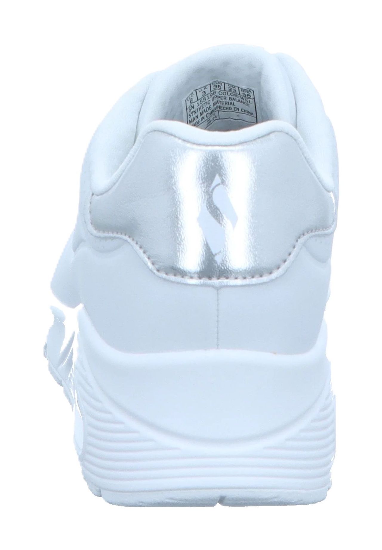 Кроссовки Uno "Shimmer Away", искусственная кожа, женские SKECHERS, цвет White Durabuck, Si — фото 4