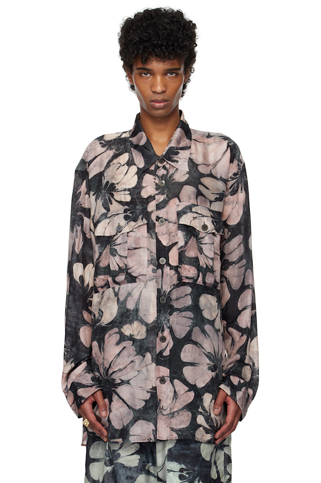 

Шёлковая рубашка Dries Van Noten, розовый