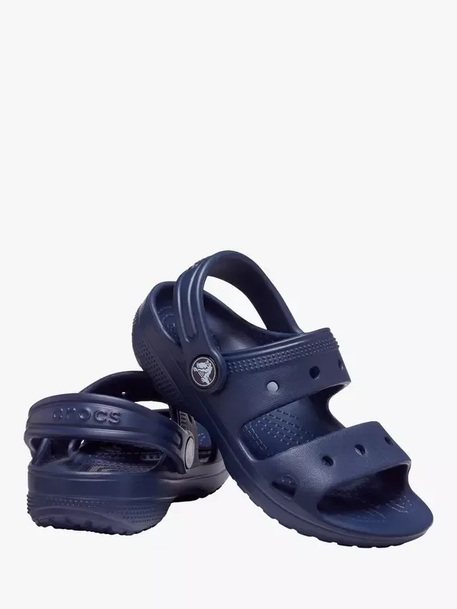 Детские классические сандалии-сабо, темно-синие Crocs — фото 4