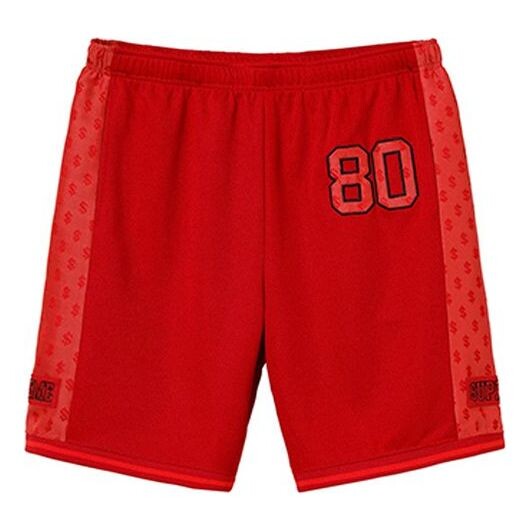 

Шорты ss18 monogram short red us dollar embroidered athleisure casual sports shorts Supreme, красный