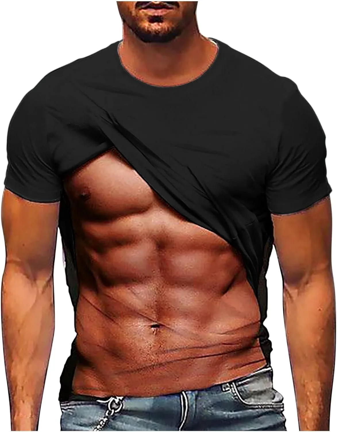

Футболка Funny T-Shirts для мужчин с принтом Fake Muscle Auwer