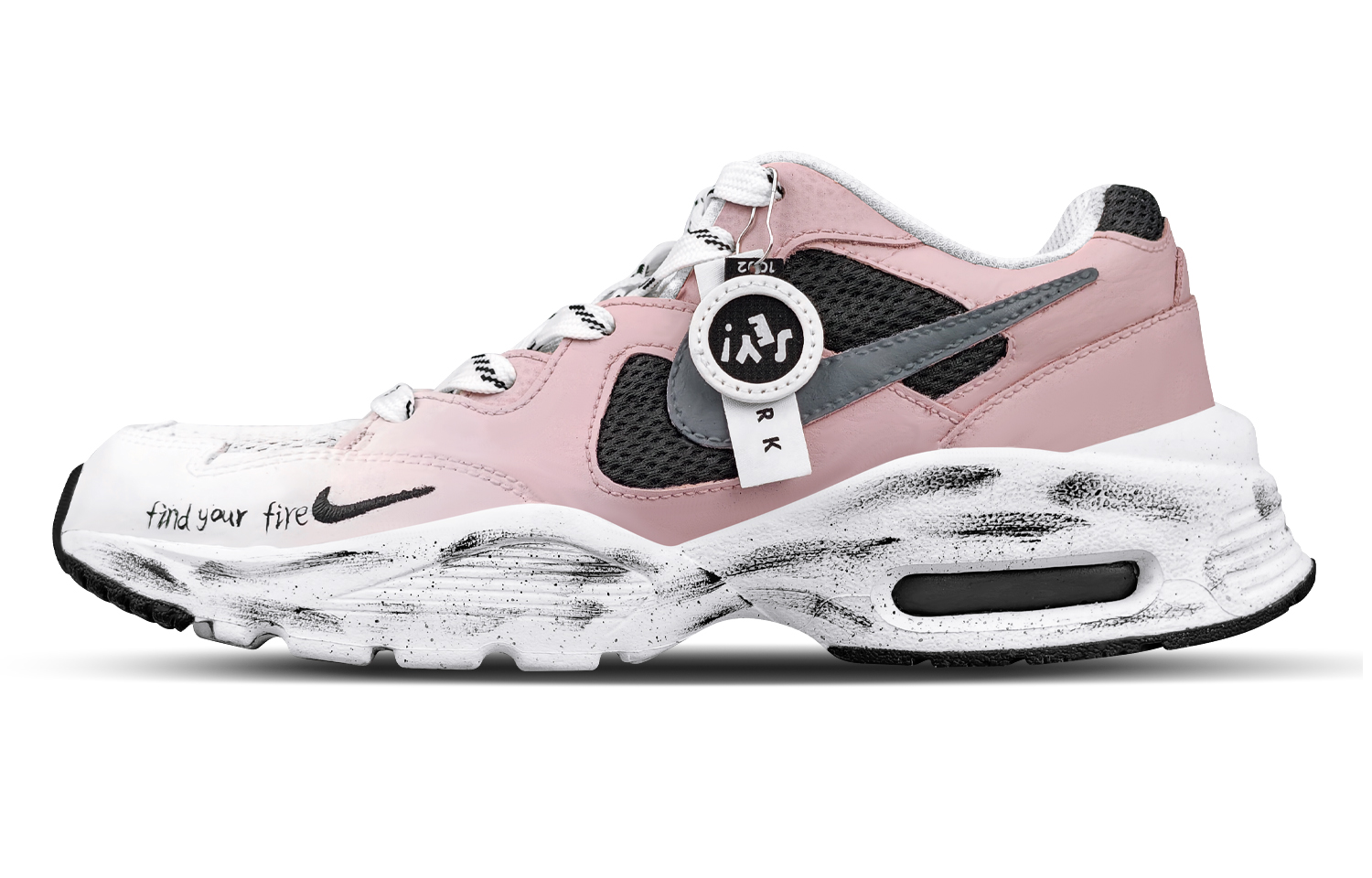 

Nike Кроссовки для бега Air Max Fusion Abrasion Resistant Low top женские Gray Pink