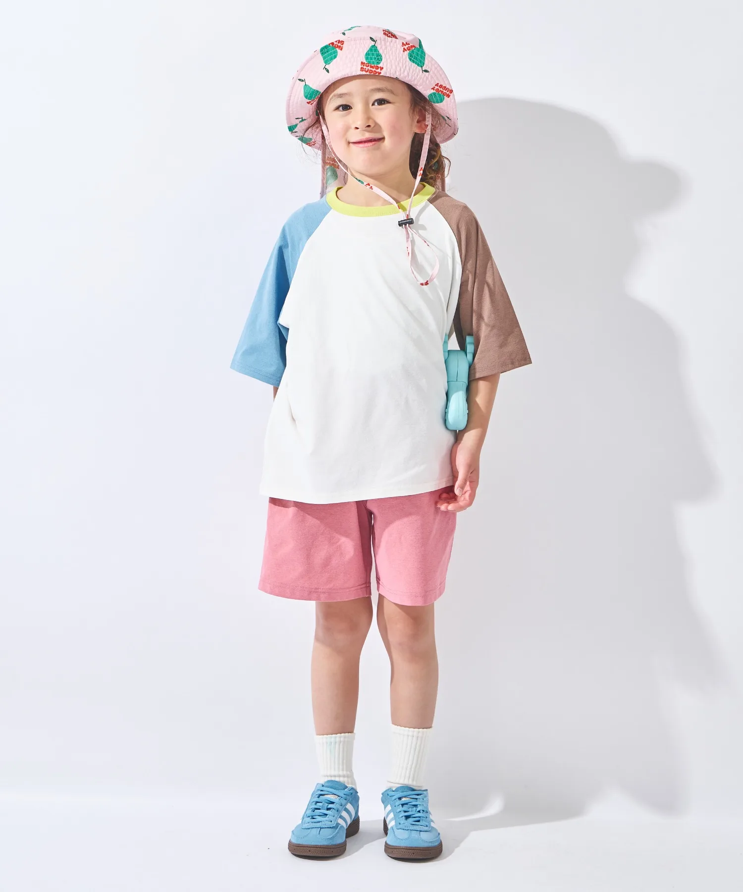 Детская водонепроницаемая футболка с защитой от UV ever closet Raglan белая — фото 3