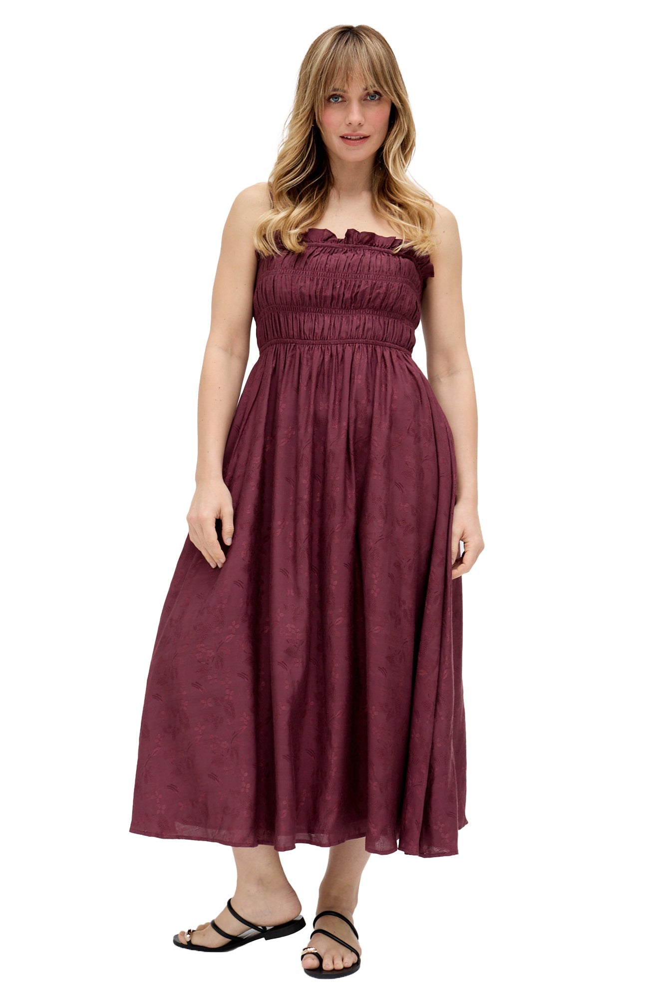 

Raffya Women's Marie Жаккардовое мини-платье, Burgundy