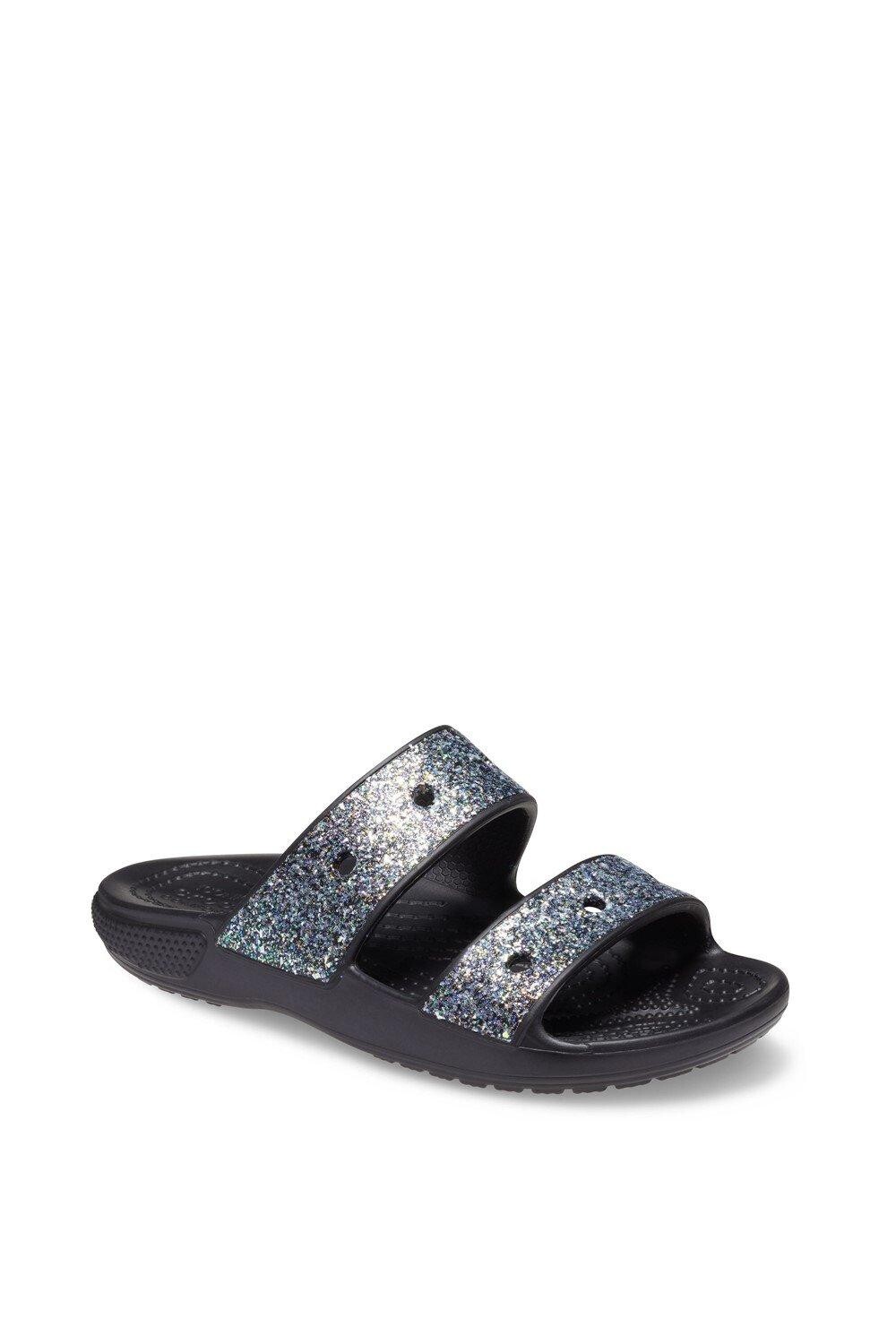

Классические блестящие сандалии Crocs, черный