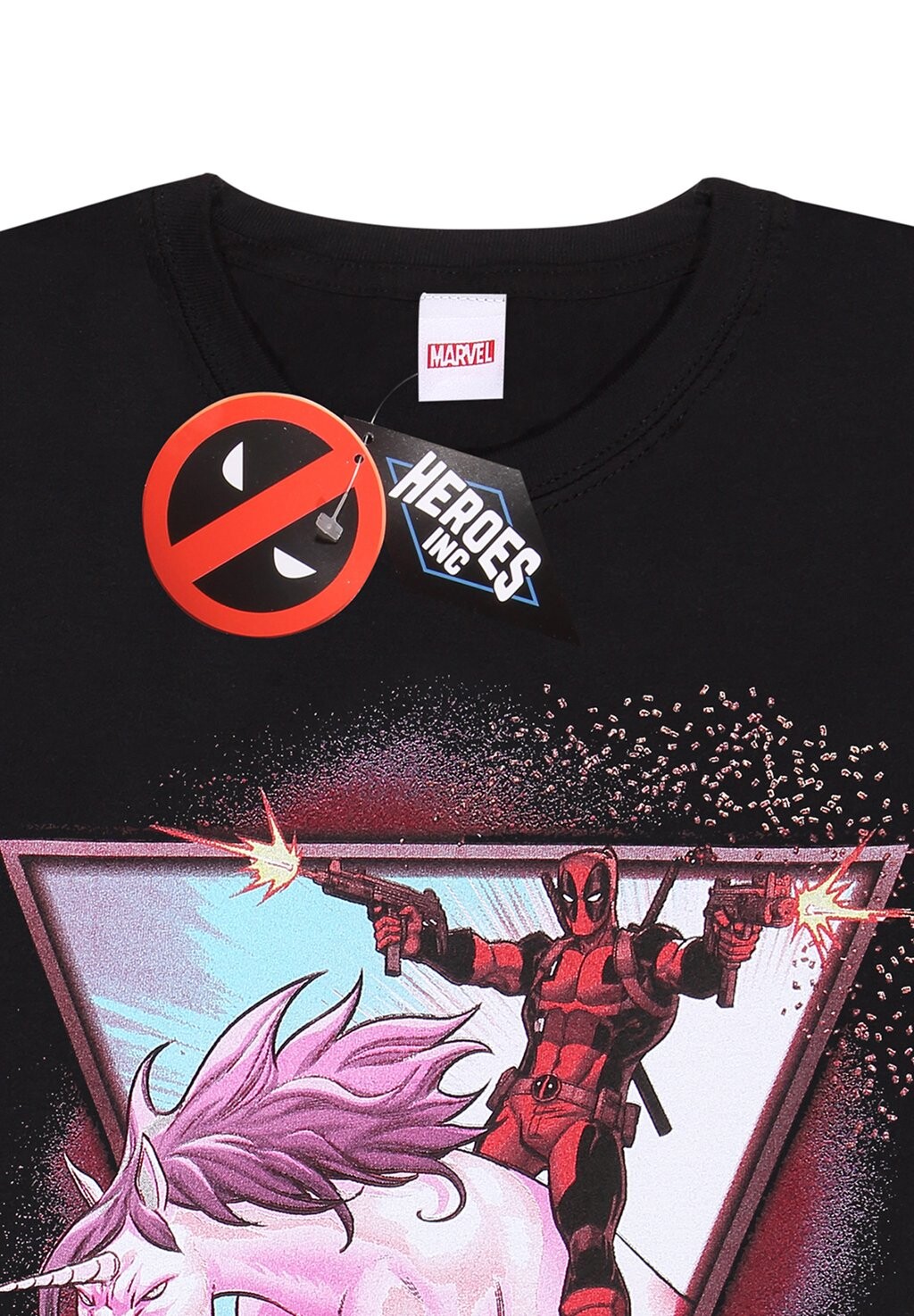 

Футболка с принтом MARVEL COMICS DEADPOOL UNICORN RIDER Henry Tiger, черный