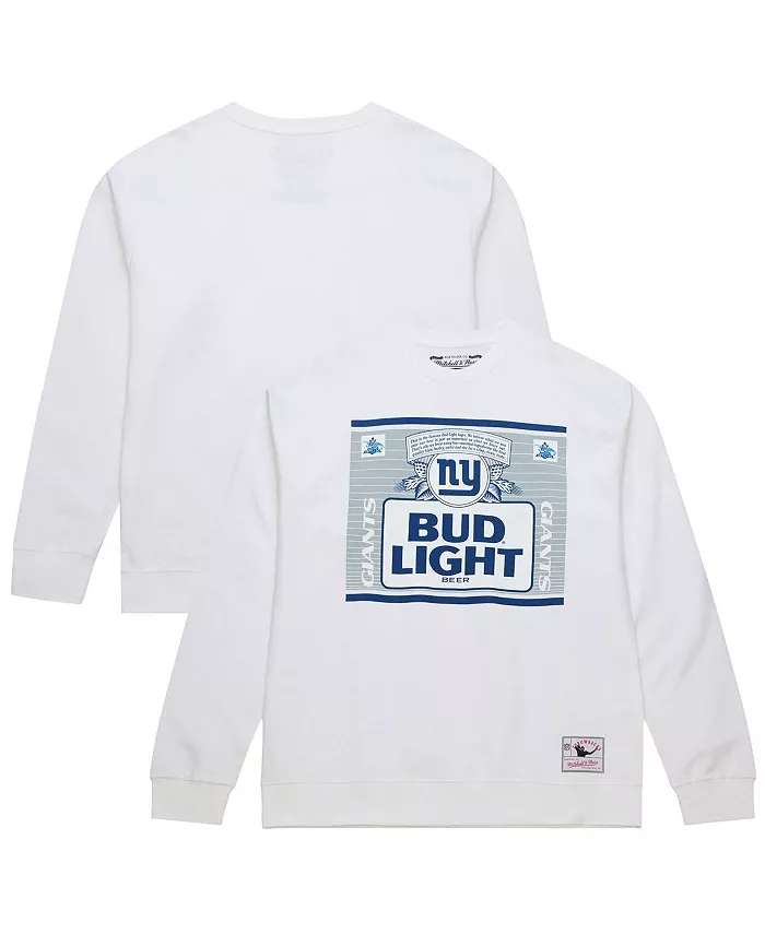 

Мужская легкая белая толстовка New York Giants The Crest с капюшоном Mitchell & Ness