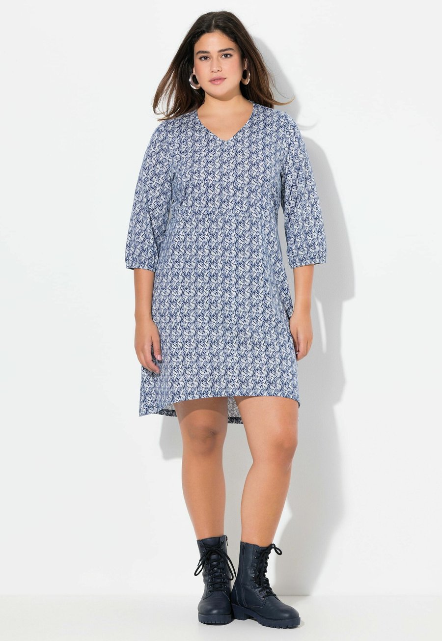 

Платье Ulla Popken FLORAL 3/4 SLEEVE , Inky Blue/Dark Blue