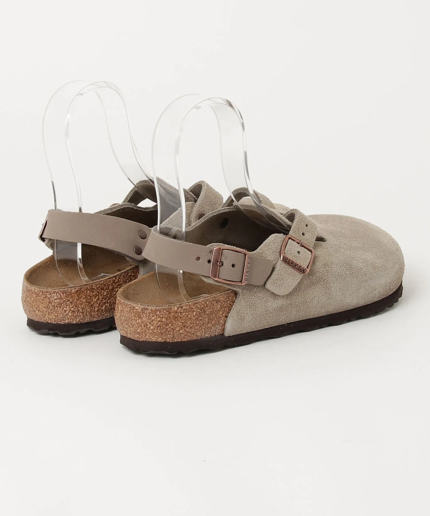 Мужские замшевые сандалии Birkenstock Tokio с ремешком бежевые — фото 3