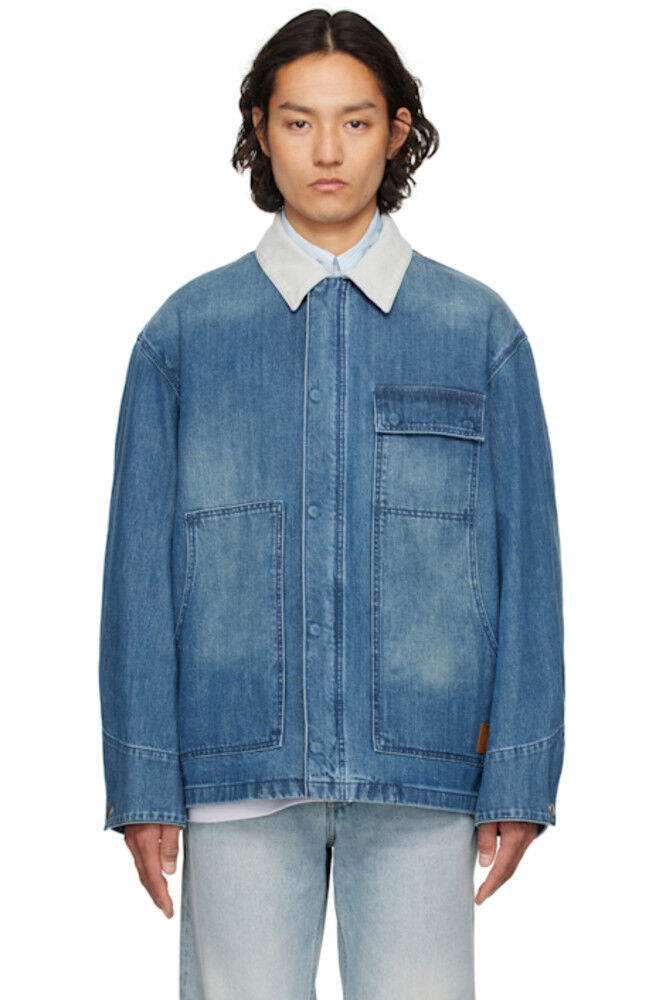 

Синяя джинсовая куртка средней длины Solid Homme