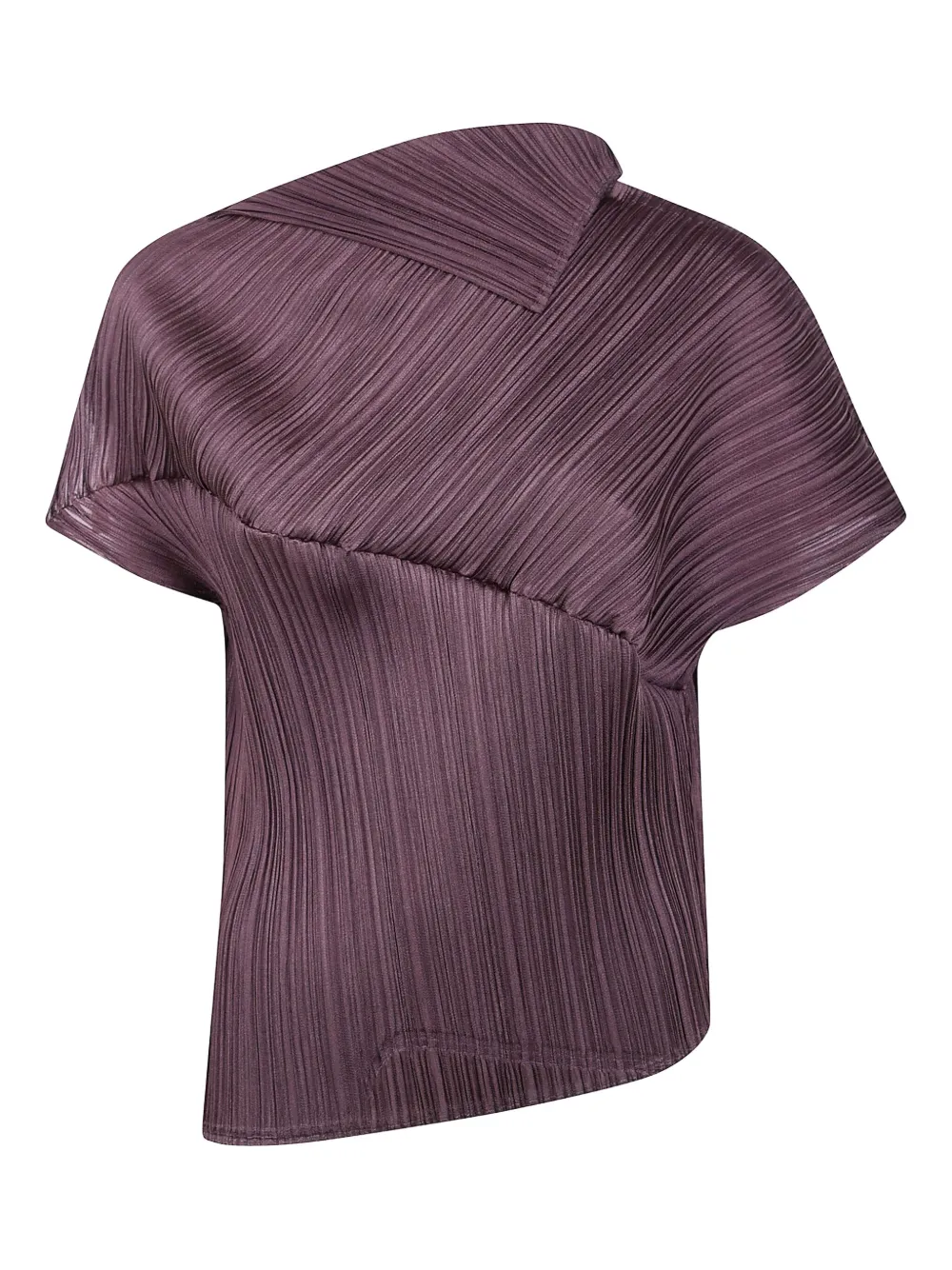 

Асимметричный плиссированный топ Leap Pleats Please Issey Miyake, коричневый