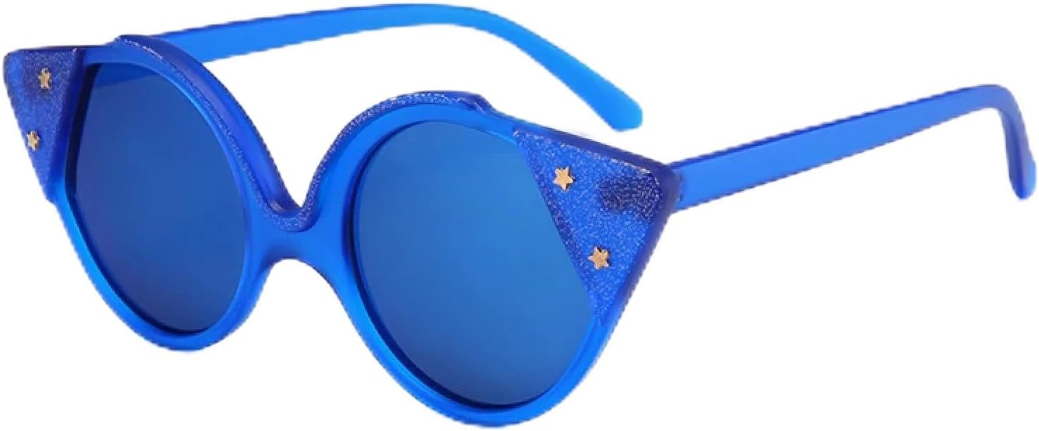 

Винтажные солнцезащитные очки «кошачий глаз» для женщин и мужчин, модные, стильные, роскошные, для уличной фотографии, очки с защитой от УФ-излучения UV400 TKKTLLT, Blue Blue