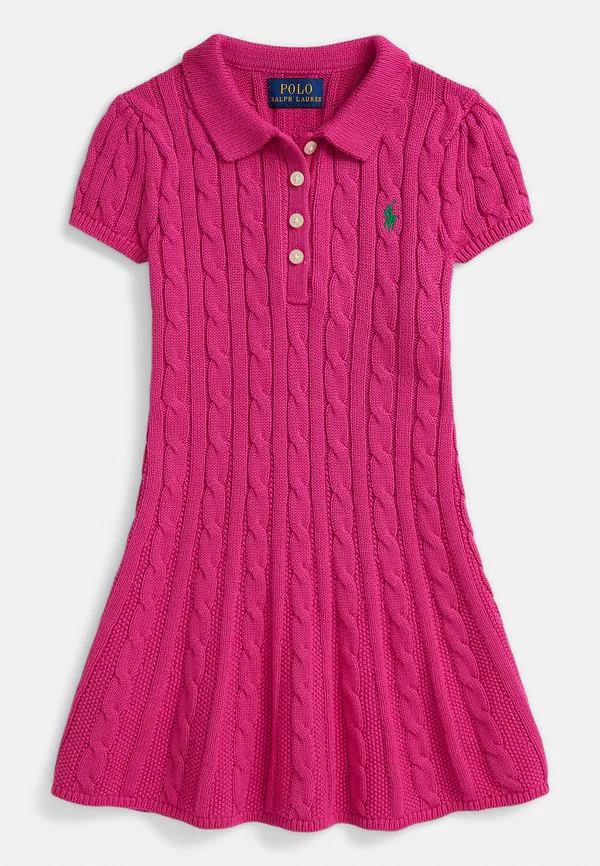 Платье-Поло из хлопка крупной вязки 714y платье-джемпер Polo Ralph Lauren, College Pink