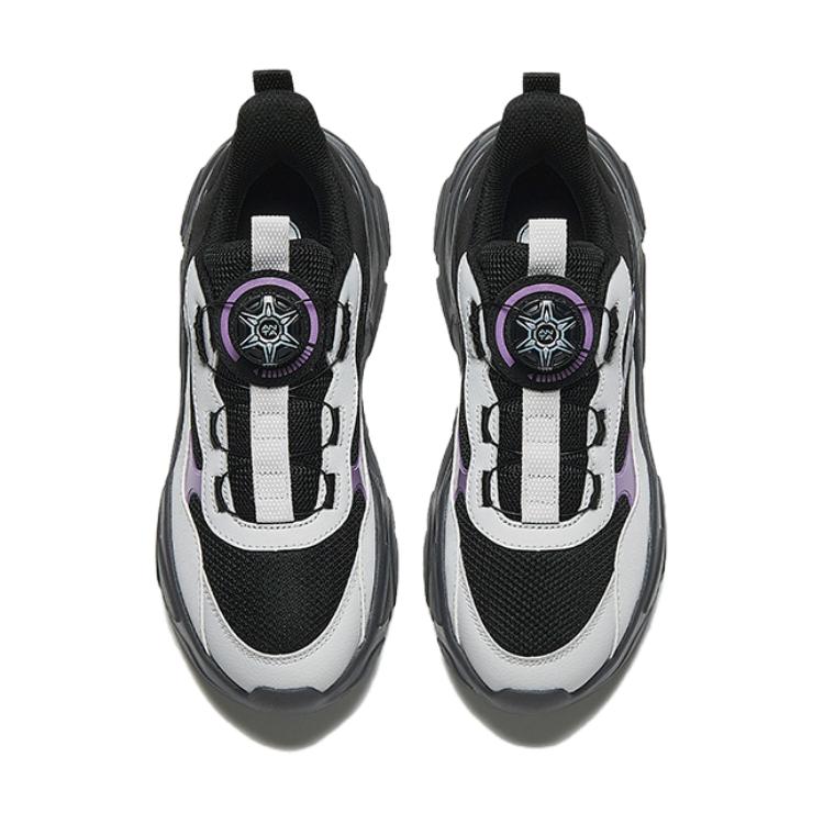 Антискользящие износостойкие низкие детские повседневные кроссовки Black Gray Antakids, черный/микросхема серый — фото 3