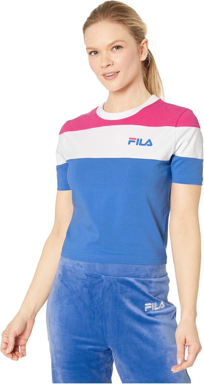 

Футболка Fila Maya Crop T-Shirt, цвет Amparo Blue/Magenta/White