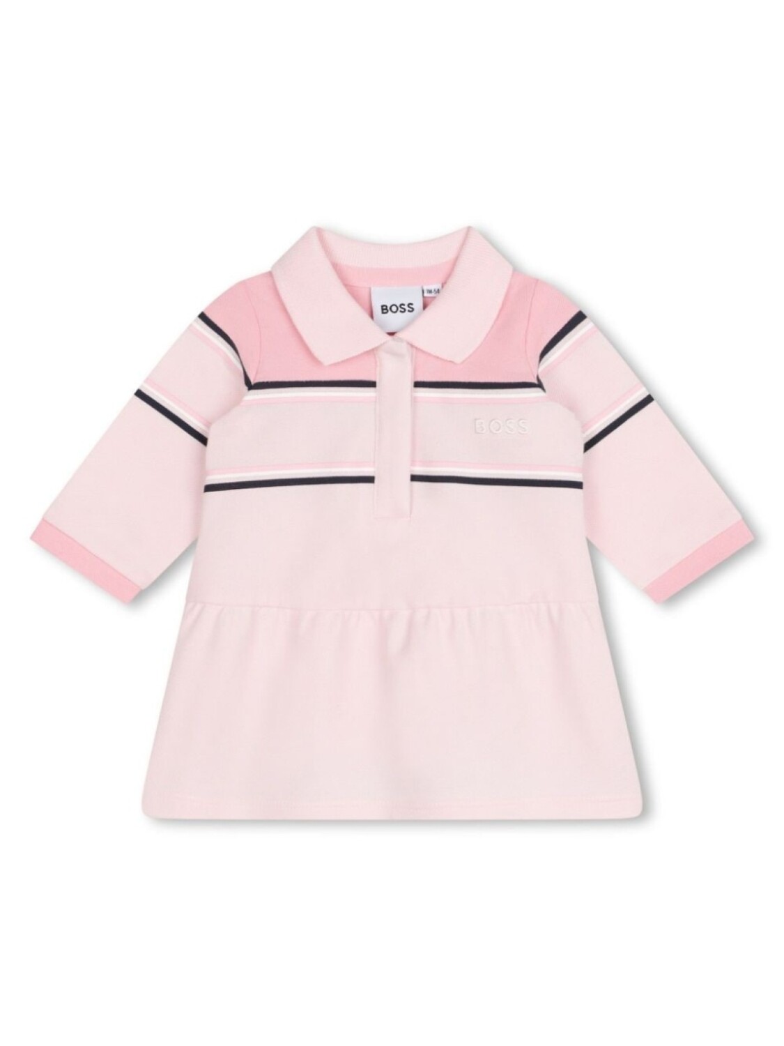 

BOSS Kidswear платье-поло с вышитым логотипом, розовый