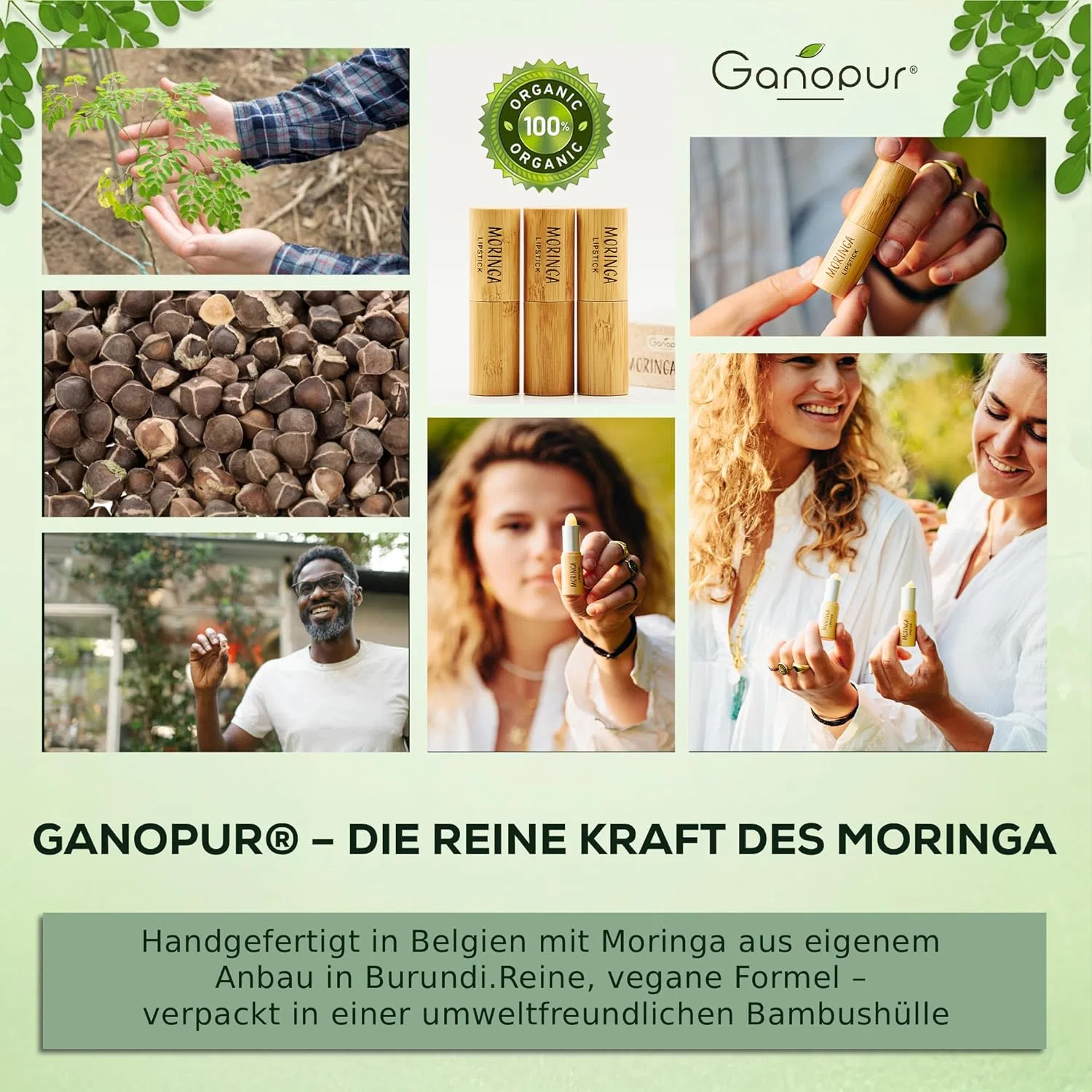 Бальзам для губ с маслом моринги GANOPUR Ganopur — фото 4