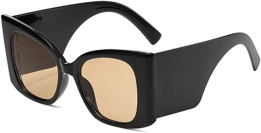 

Женские солнцезащитные очки с защитой от УФ-излучения, большие оправы, стильный дизайн, ретро-дизайн, солнцезащитный козырек для улицы KTUCN, Black Brown