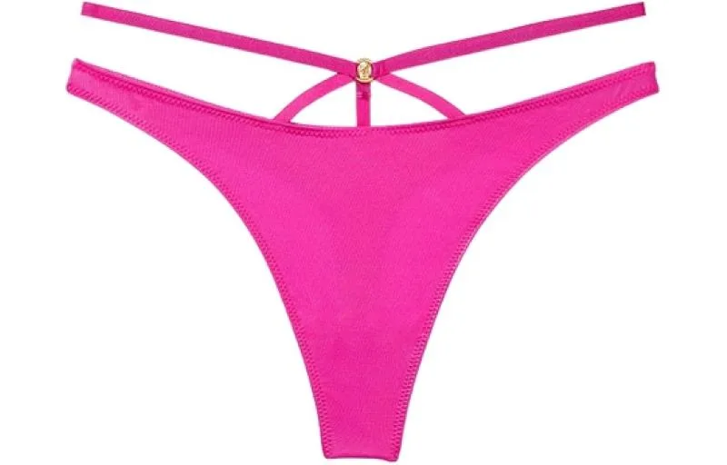 Victoria's Secret Женские трусы 1 шт розовые фиолетовые — фото 2