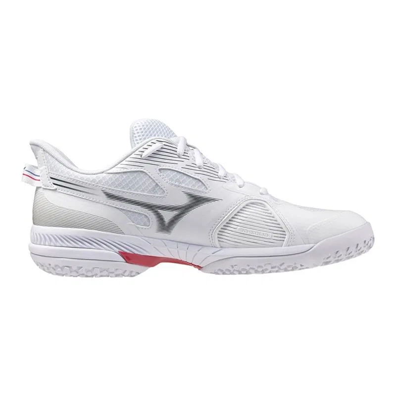 Кроссовки для тенниса «Wave Exceed 5 OC» от Mizuno, White X Navy — фото 2