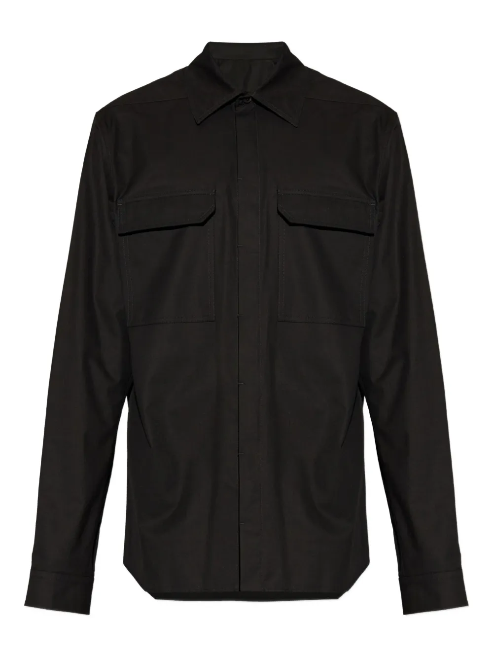 

Хлопковая рубашка Rick Owens, черный