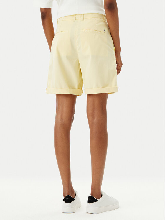 Шорты из ткани обычного кроя WW0WW42457 Tommy Hilfiger, желтый — фото 3