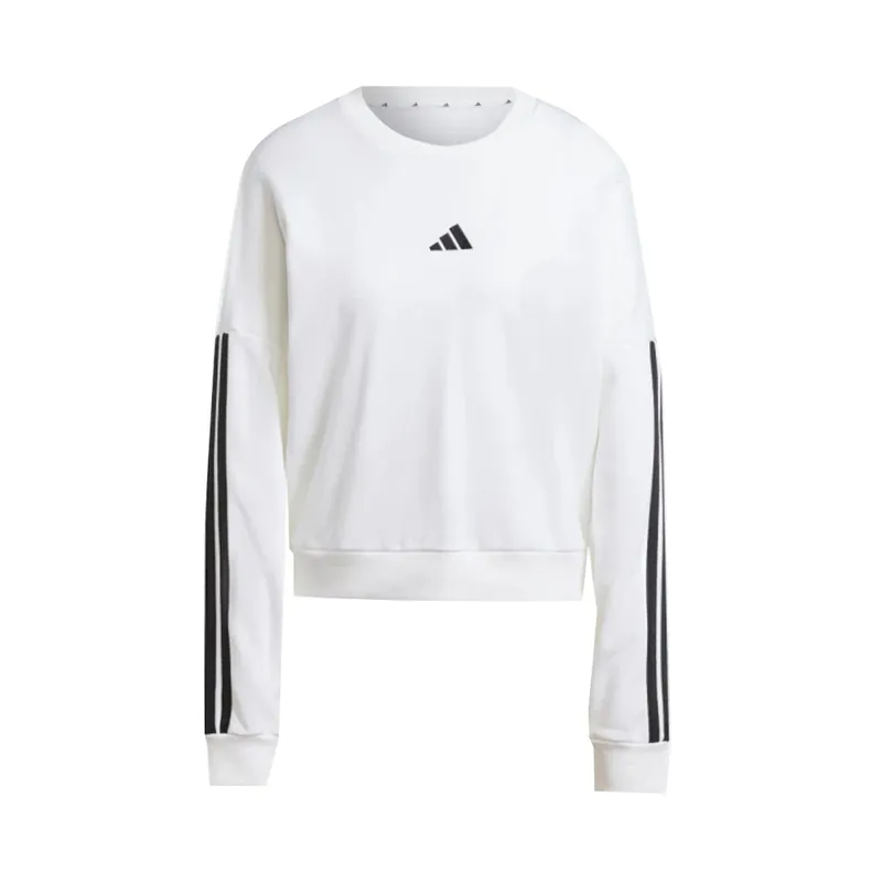 Французская толстовка с тремя полосками Adidas, белый — фото 3