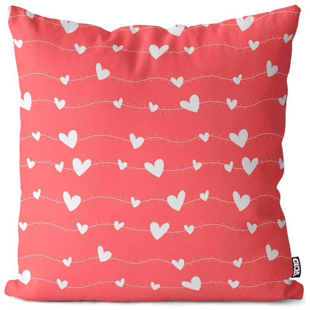 

VOID Hearts Pattern Чехол на подушку ко Дню Святого Валентина Полиэстер Водонепроницаемая подушка для улицы и дома Размер: 60 x 60 см