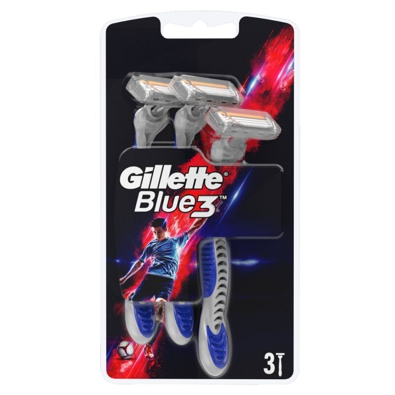 

Gillette Blue3 Football бритва для мужчин, 3 шт.