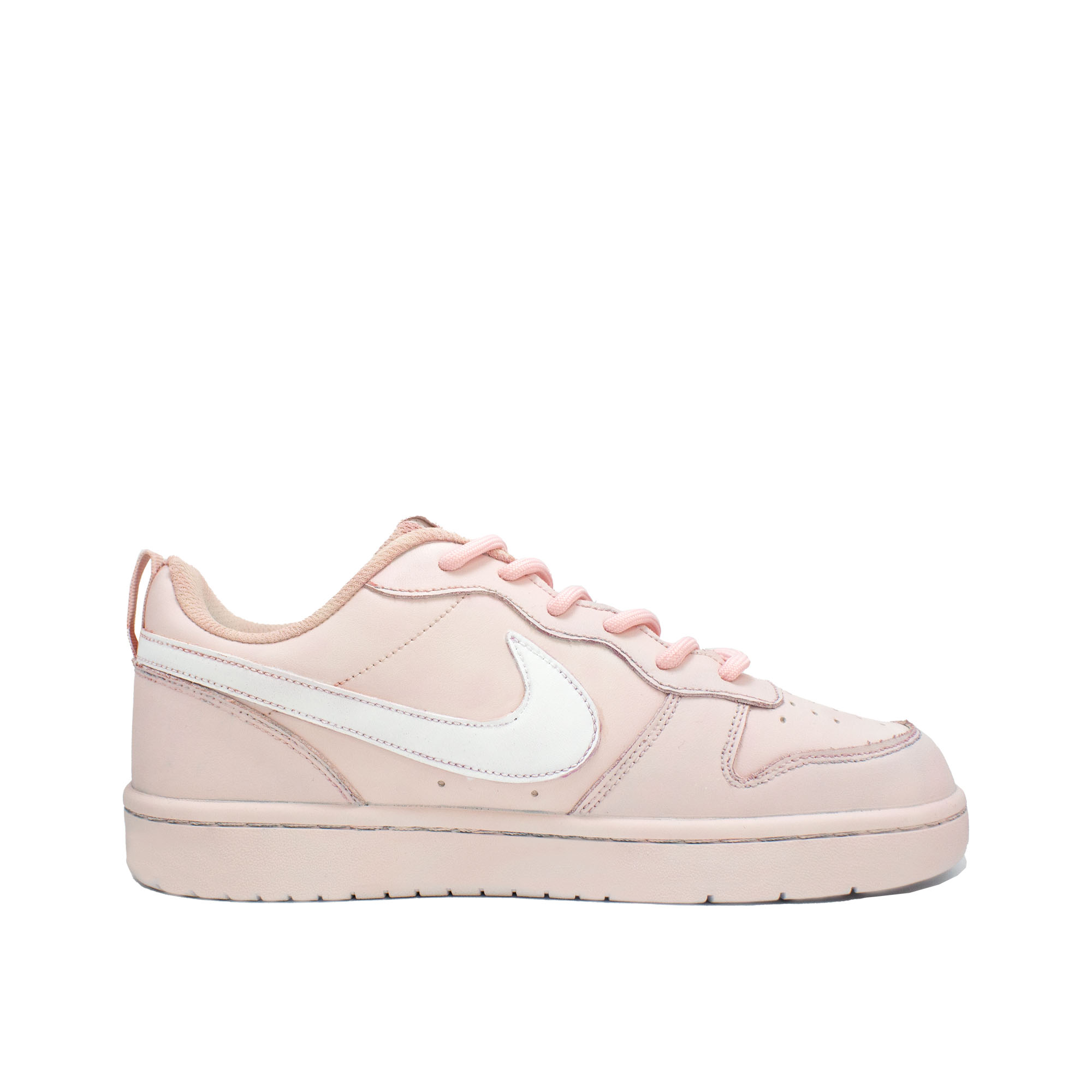 Nike Court Borough Low 2 устойчивые к истиранию легкие амортизирующие низкие детские скейтбординг кроссовки Pink для подростков — фото 2