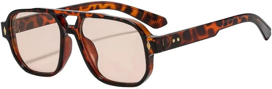 

Солнцезащитные очки для мужчин и женщин - защита UV400 - линзы с двойным леопардовым градиентом для занятий спортом на открытом воздухе и вождения DSVIGF, Leopard Tea