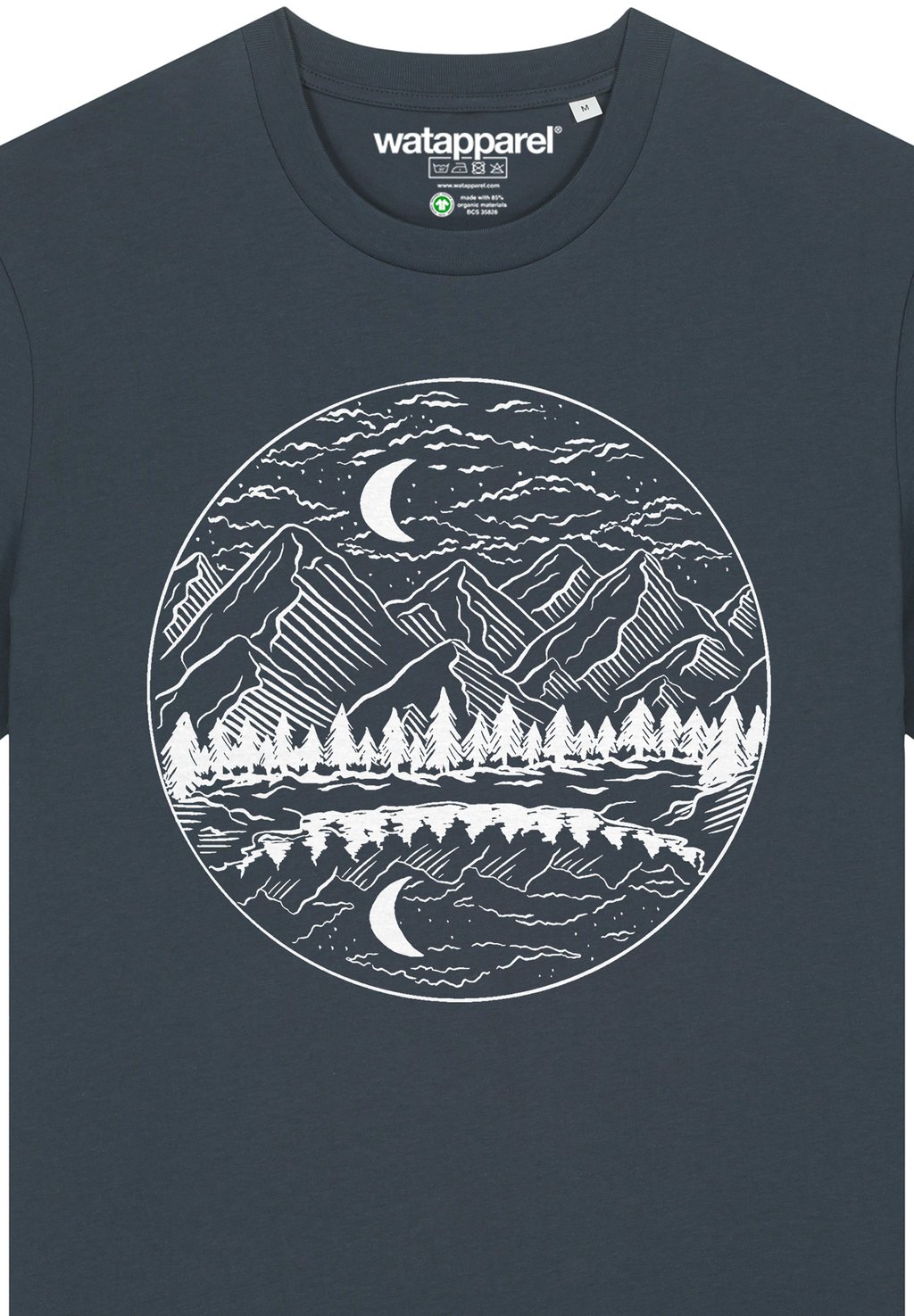 

Футболка с принтом MOUNTAINS BY NIGHT watapparel, антрацит