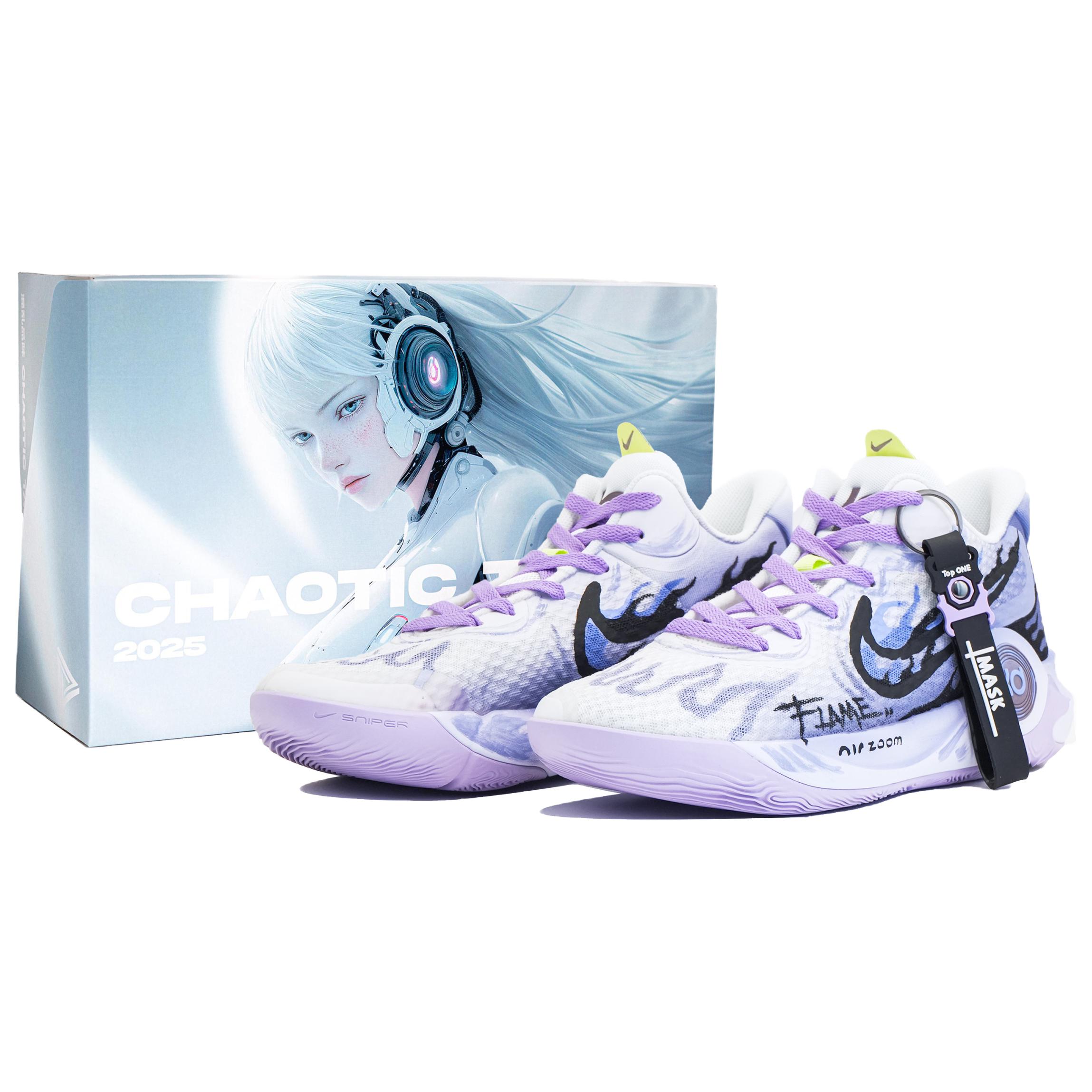 

Nike Баскетбольные кроссовки KD Trey 5 IX с нескользящей подошвой, износостойкие, винтажные, мужские, фиолетовые