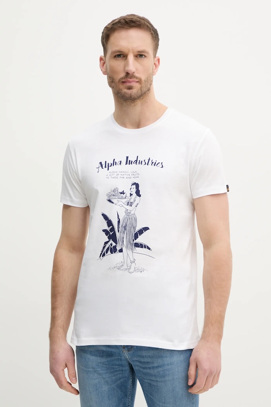 

Футболка хлопковая Alpha Hawaii T Alpha Industries, белый