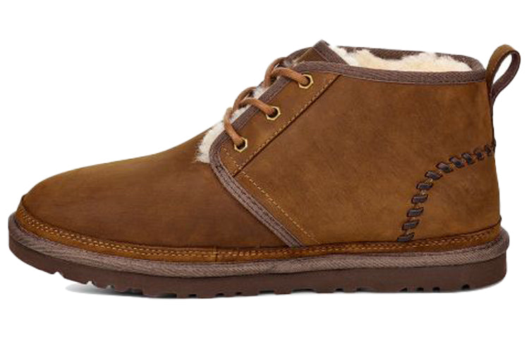 Мужские зимние ботинки UGG Neumel замшевые с декоративной пяткой, коричневый — фото 2