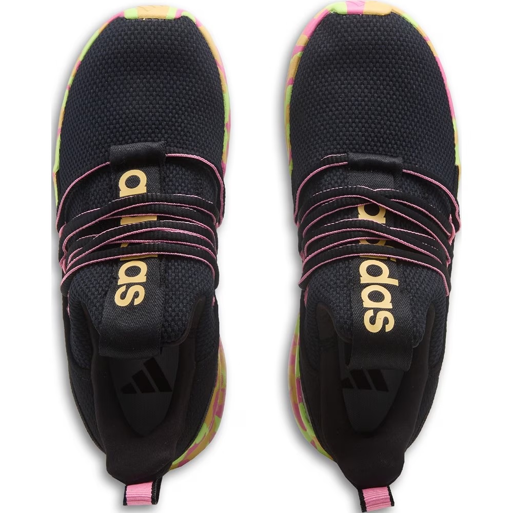 Детская обувь без шнурков lite racer adapt 7.0 для маленьких / больших детей Adidas, black/pink/yellow — фото 4