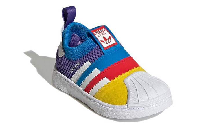 Слипоны Adidas Originals Superstar Series Toddler Shoes Baby комбинированные, мультиколор — фото 3