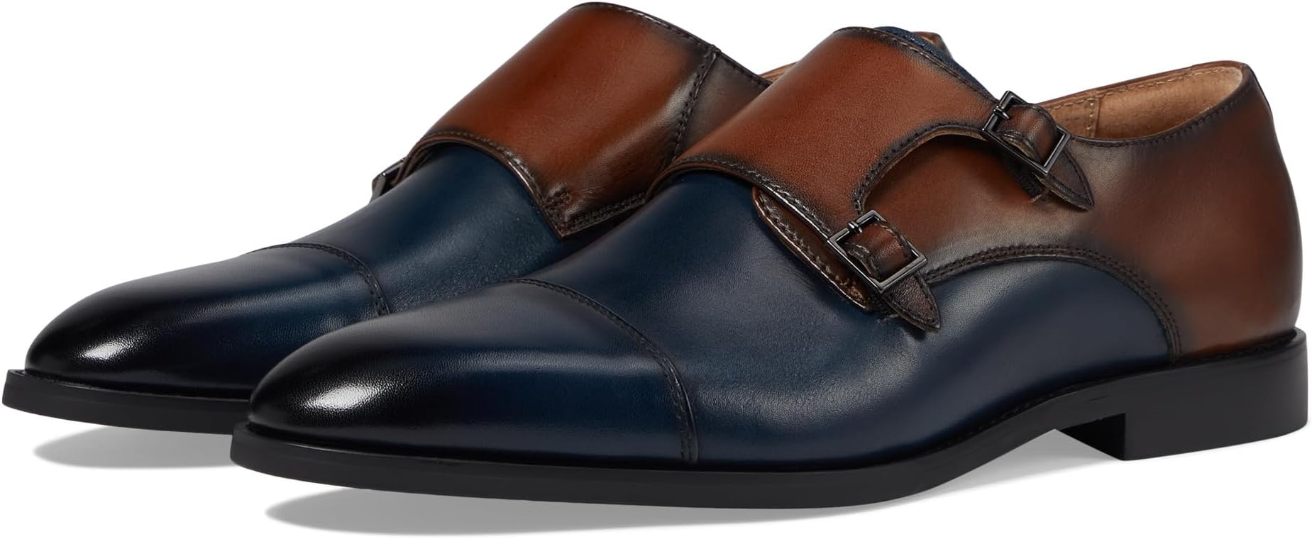 

Оксфорды Stacy Adams Raythorne Cap Toe Double Monk, цвет Navy/Brown