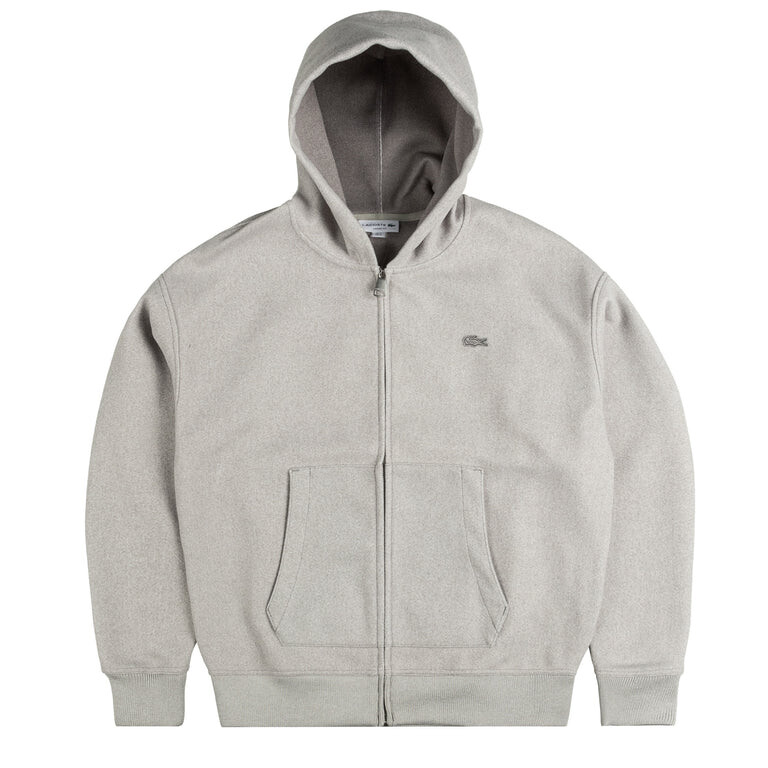

Толстовка loose fit zip-up hoodie Lacoste, серый