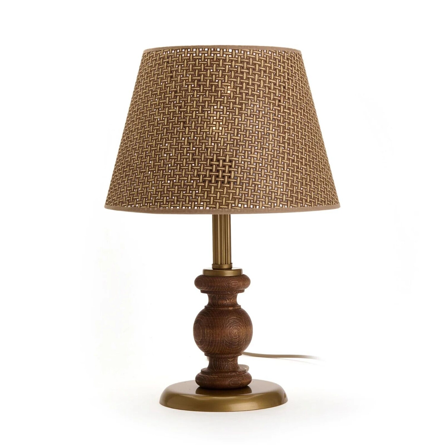 

Деревянный абажур Evidea Lighting Fiona — ножка орех/коричневое изголовье — 40 см