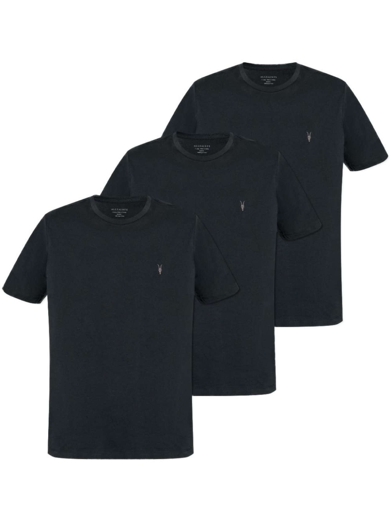 

AllSaints комплект из трех футболок Brace, черный