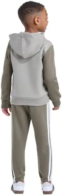 Детский спортивный костюм из флиса Adidas, худи и брюки, Green — фото 3