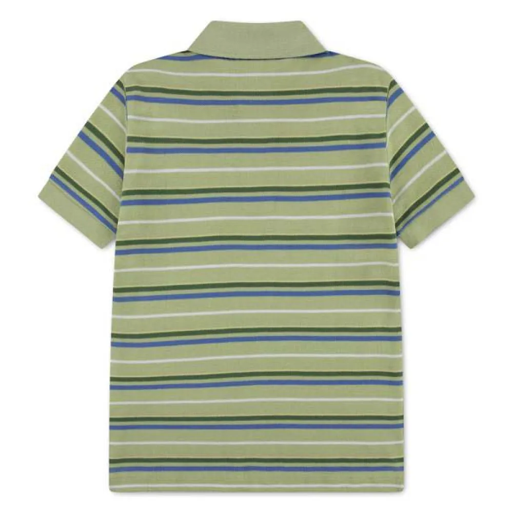 Детская рубашка-поло Lacoste 847040 с коротким рукавом Lacoste kids, зеленый — фото 2