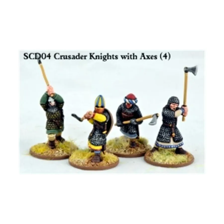 

Рыцари-крестоносцы с топорами - Страж очага, Saga Miniatures - Crusades (28mm)