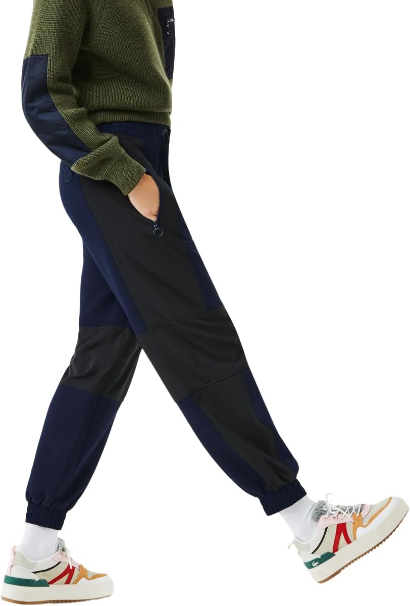 Брюки женские Lacoste Iconics Wide Fit Track, темно-синий — фото 3